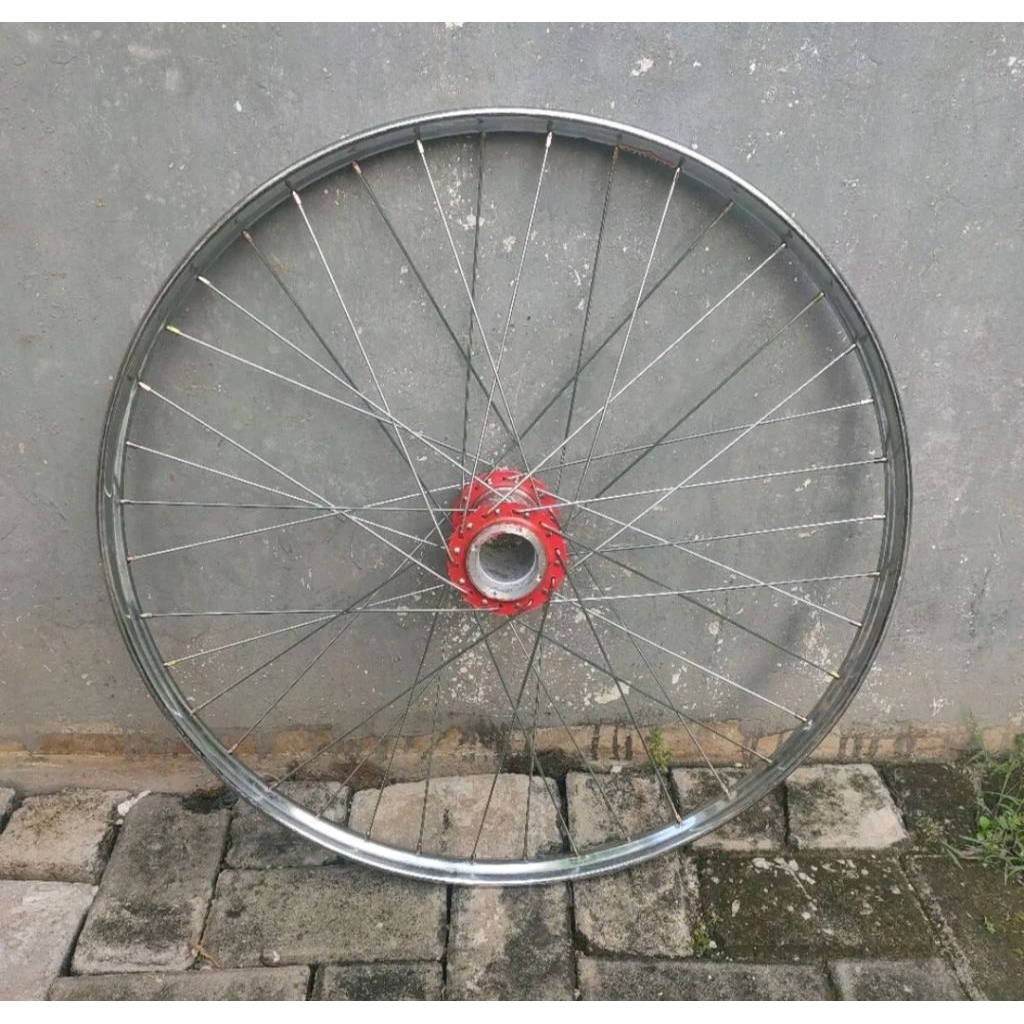 wheelset roda becak gerobak 28 velg araya besi