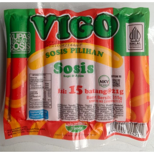 

Vigo Sosis Isi 15 315gr