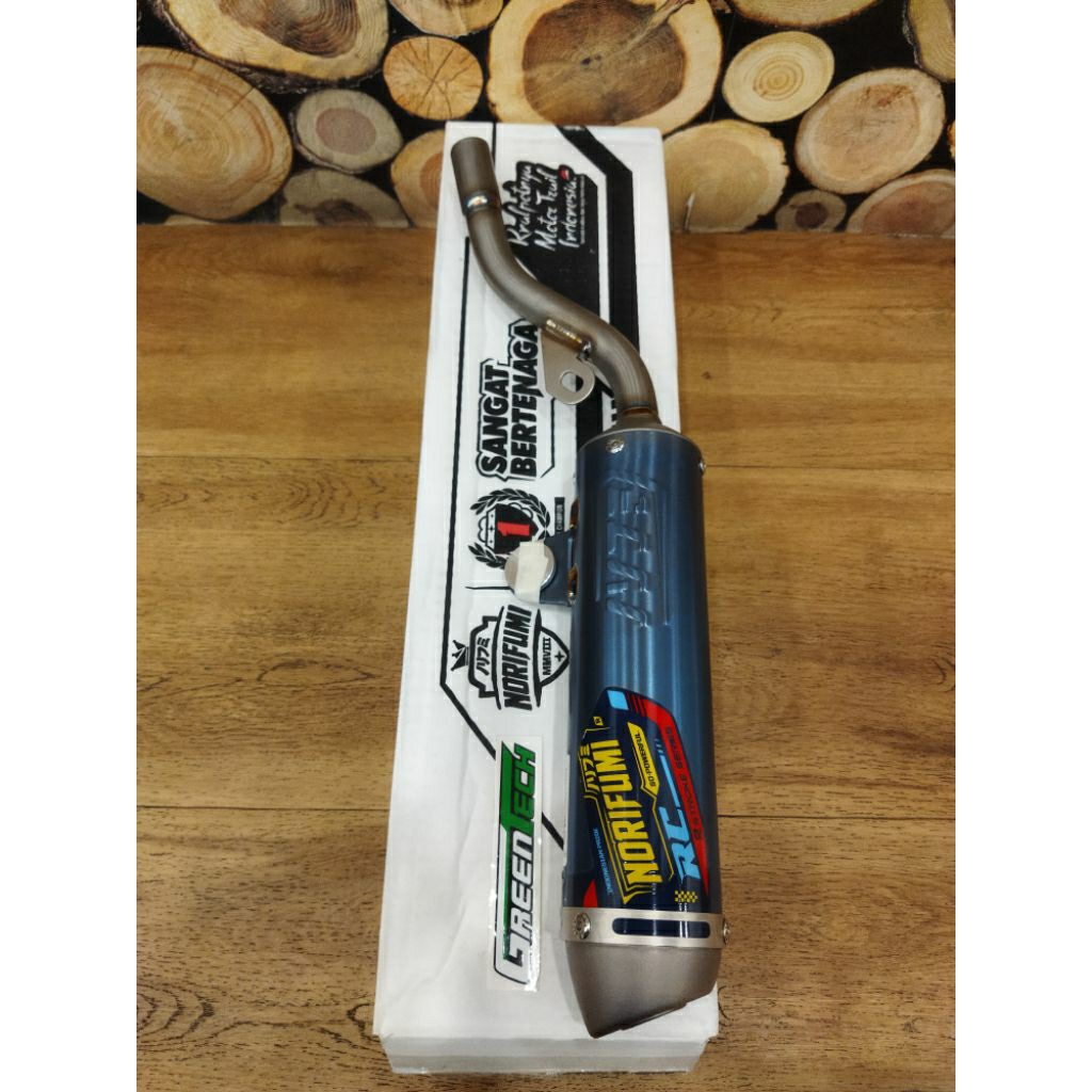 KNALPOT SILINCER SLIP ON NORIFUMI TITTANIUM KX112 KX85 ORIGINAL KAWASAKI