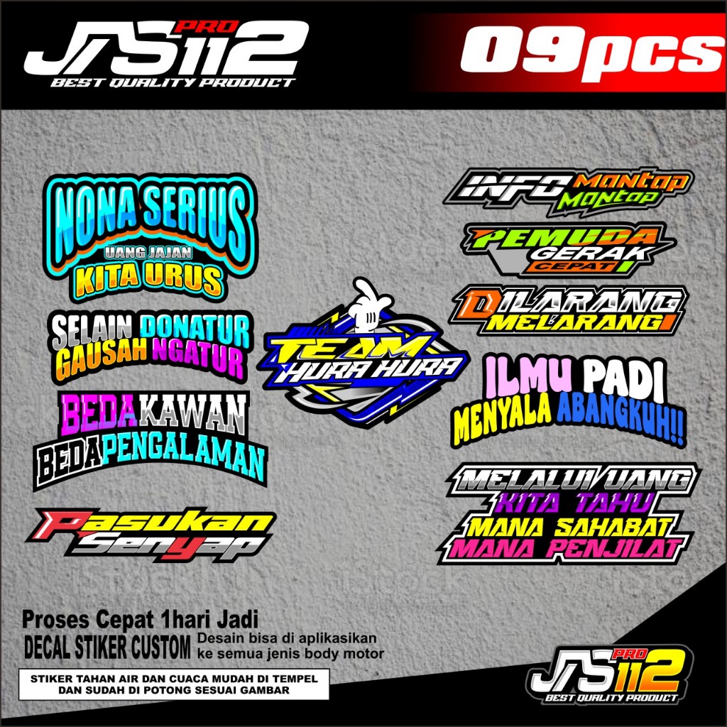 

Stiker cutting stiker tempel paket 9 pcs stiker tempel stiker cutting