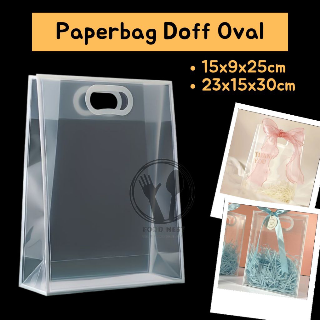 

[isi 10pcs] GOODIE BAG OVAL DOFF / GOODIEBAG DOFF POND OVAL / TAS KADO SOUVENIR AKSESORIS