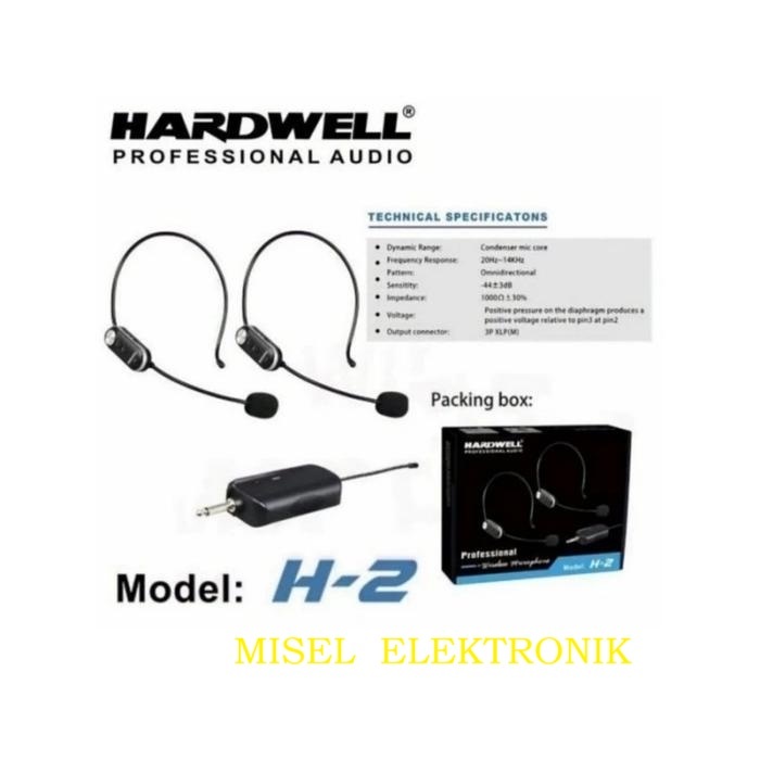 Microphone Wireless Hardwell H2  Headset Original