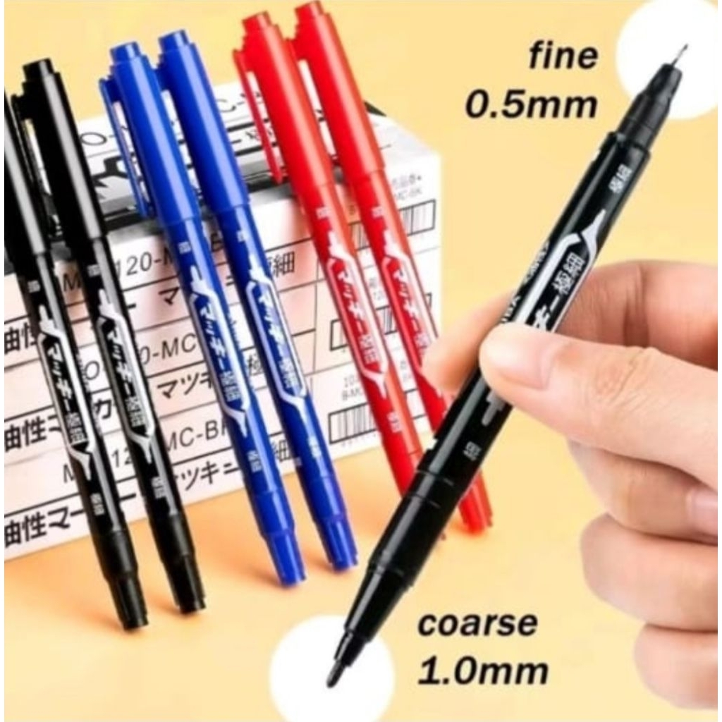 

Spidol Double Marker /Spidol 2 Sisi / Spidol Marker / Marker / Spidol Paan Tulis / Spidol Alat Tulis