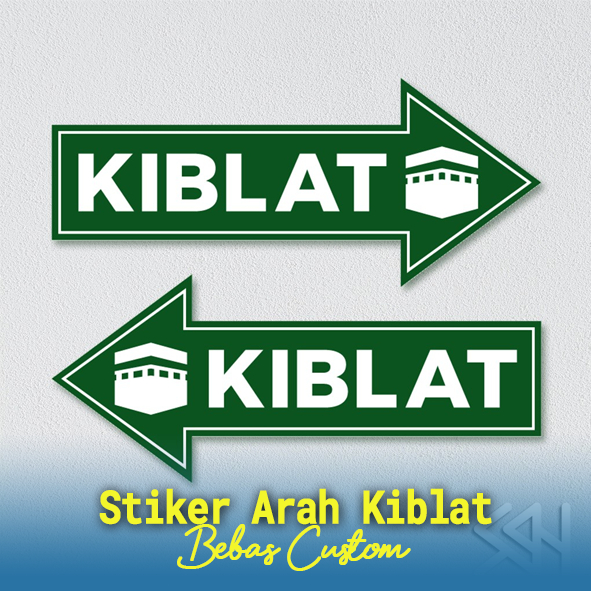

Stiker Arah Kiblat, Stiker Arah Kiblat Sholat, Stiker Quantac Anti Air, Stiker Arah Kiblat Ukuran 20x10cm