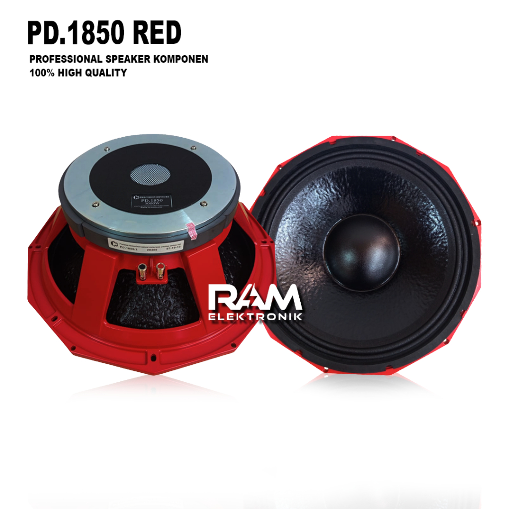 Komponen Speaker 18 Inch PD.1850 | PD1850 | PD 1850 MERAH Coil 5 Inch Grade A