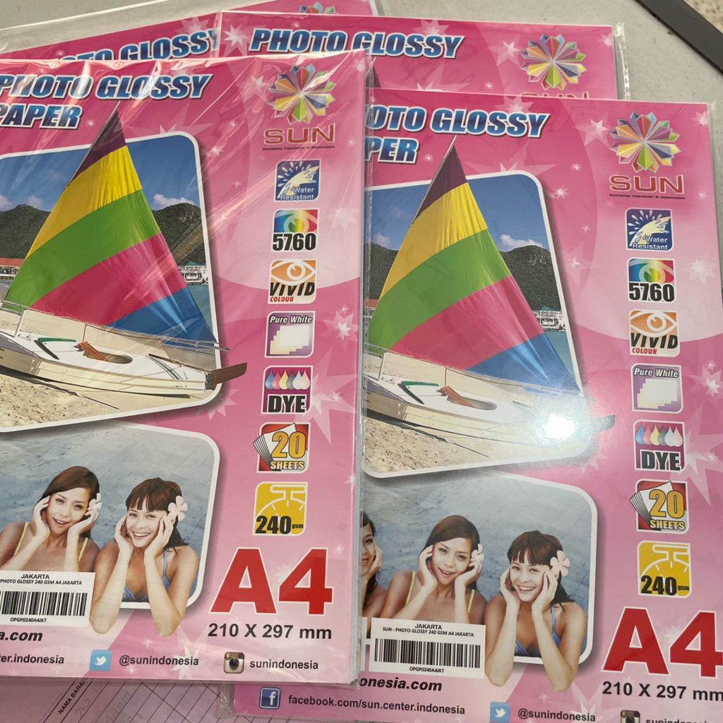 

240gsm SUN kertas foto glossy a4 - photo paper