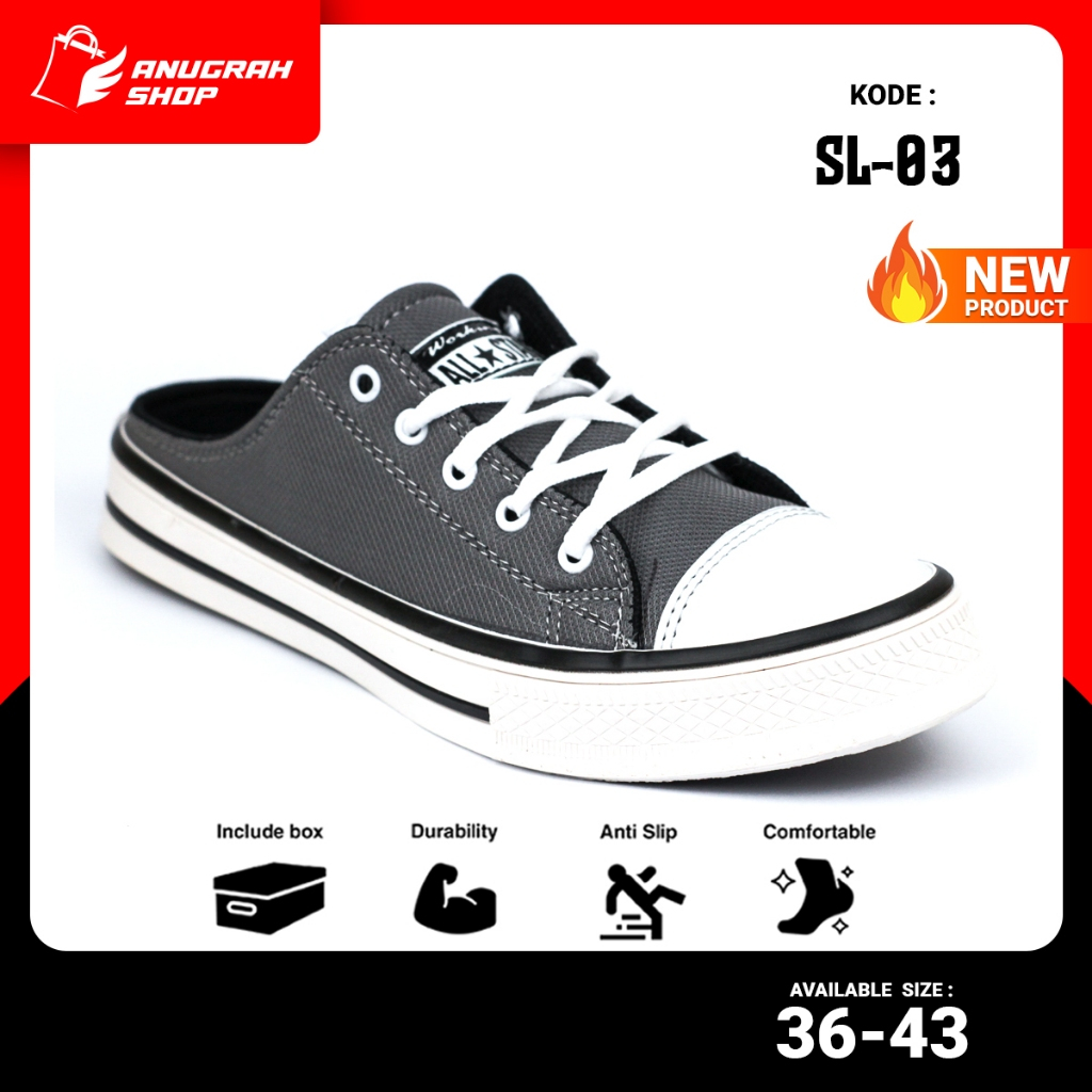 Sepatu Sneakers Pria/Wanita Working SL-03 Sepatu Slop
