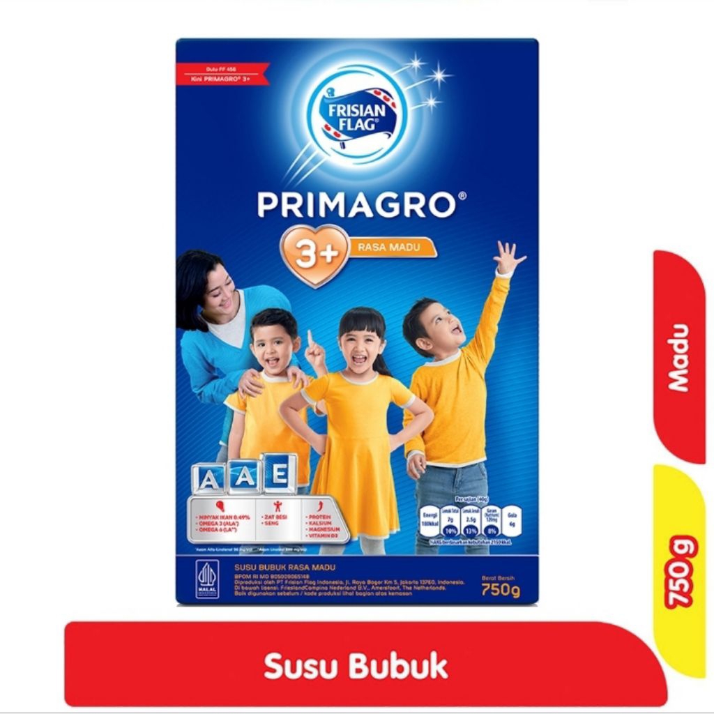 

Frisian Flag Primagro 3+ Susu Anak 4-6 TahunMadu 750 g