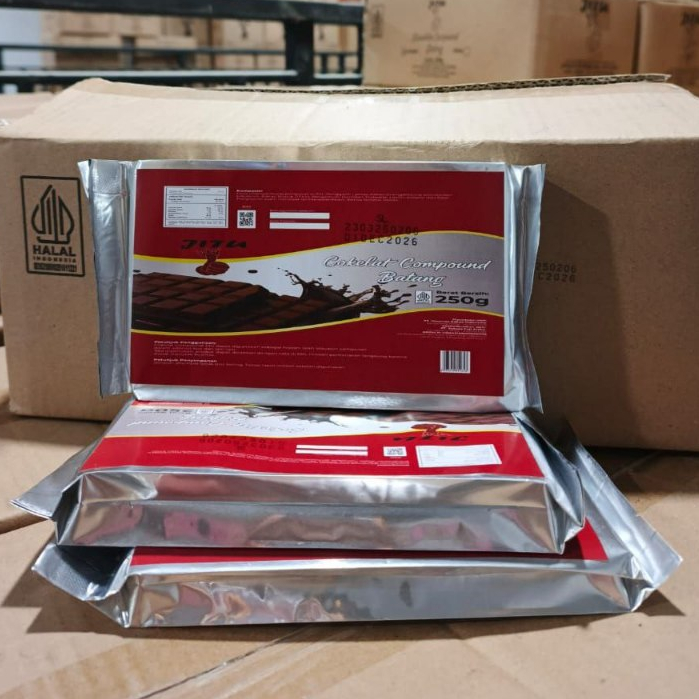 

Cokelat Compound Batang JITU 250gr / Chocolate Compound Dark 250gr