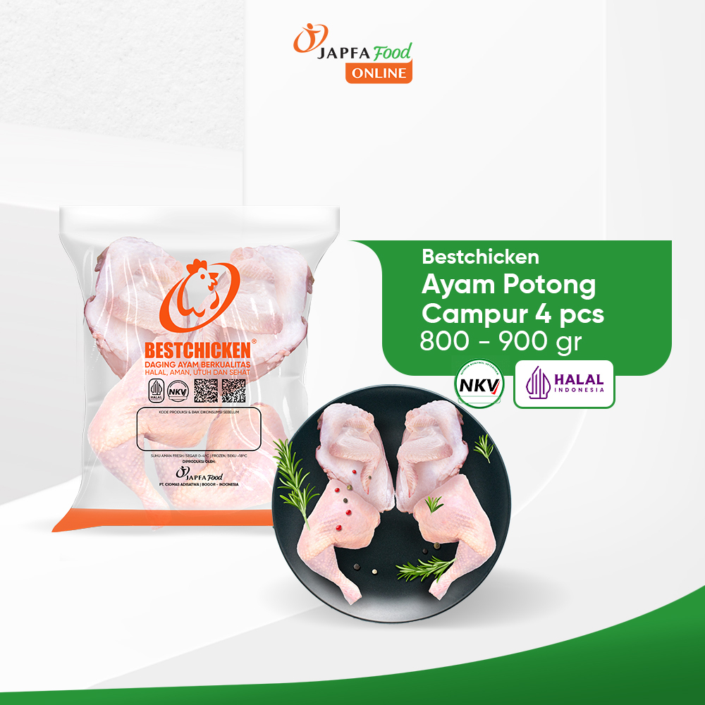 

Bestchicken Daging Ayam Potongan Campur 4pcs 800 gr - 900 gr