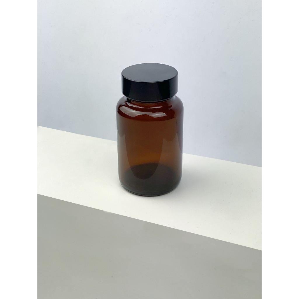 Botol Kaca Amber Botol kaca obat kapsul wadah vitamin 100ml