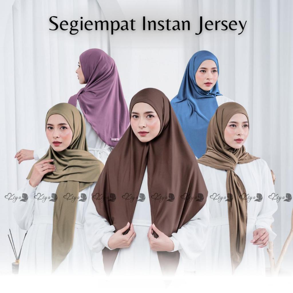 Kiya Hijab - Trisha Segiempat Instan Jersey Hyget Oval Jilbab Segitiga Instant Kerudung Malay Hauwa 