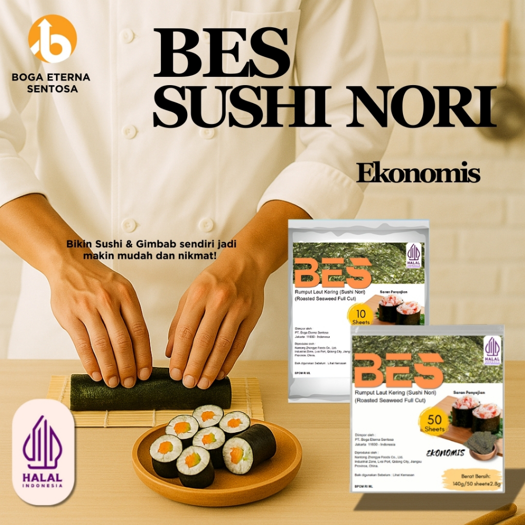 

SUSHI NORI EKONOMIS "BES" ( Rumput Laut untuk Sushi / Gimbap ) (HALAL!) (PROMO!)