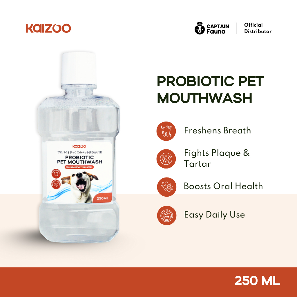 Kaizoo Probiotic Pet Mouthwash / Pembersih Mulut Hewan Peliharaan / Cairan Pembersih Mulut Anjing / 