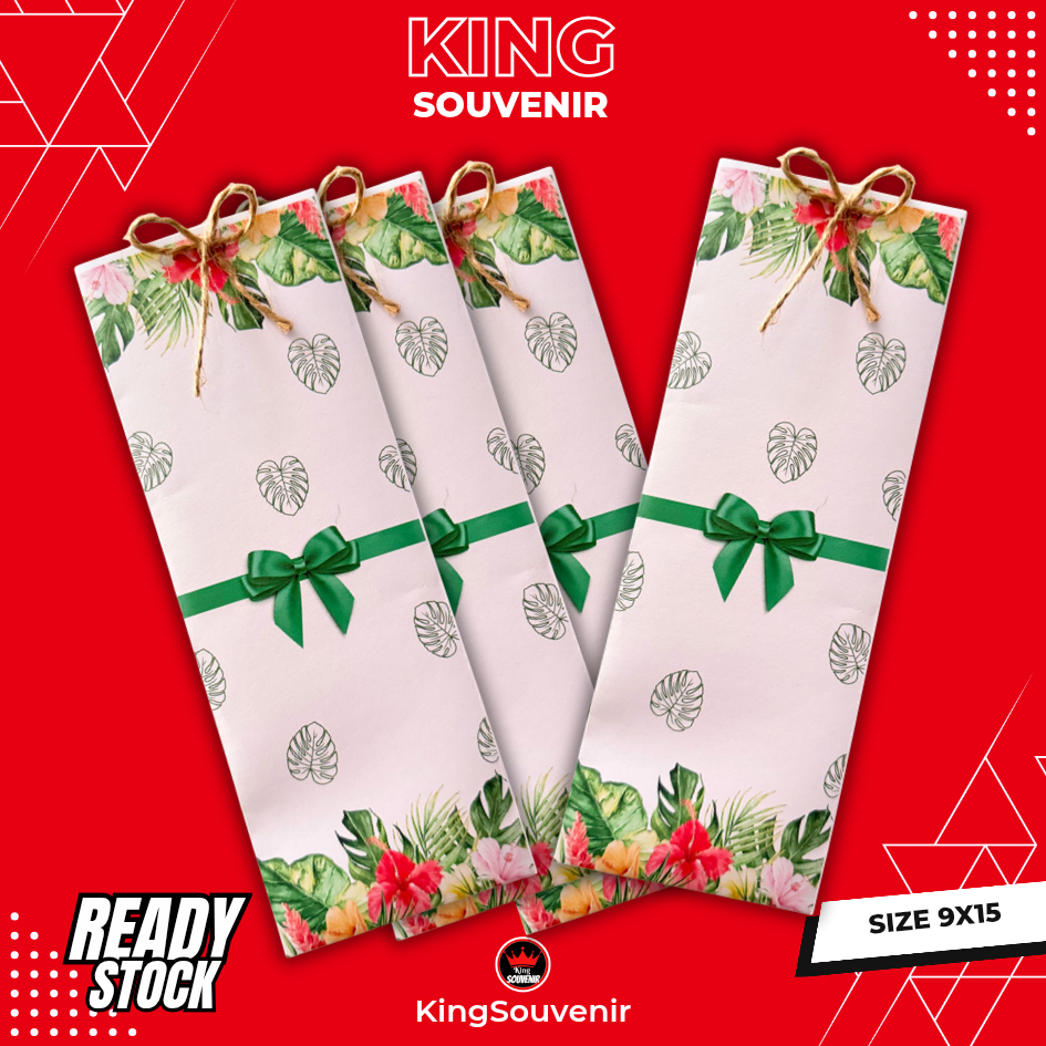 

PAPER PACK KRAFT MOTIF SOUVENIR WEDDING READY STOK SIAP KIRIM MOTIF BUNGA 9X25