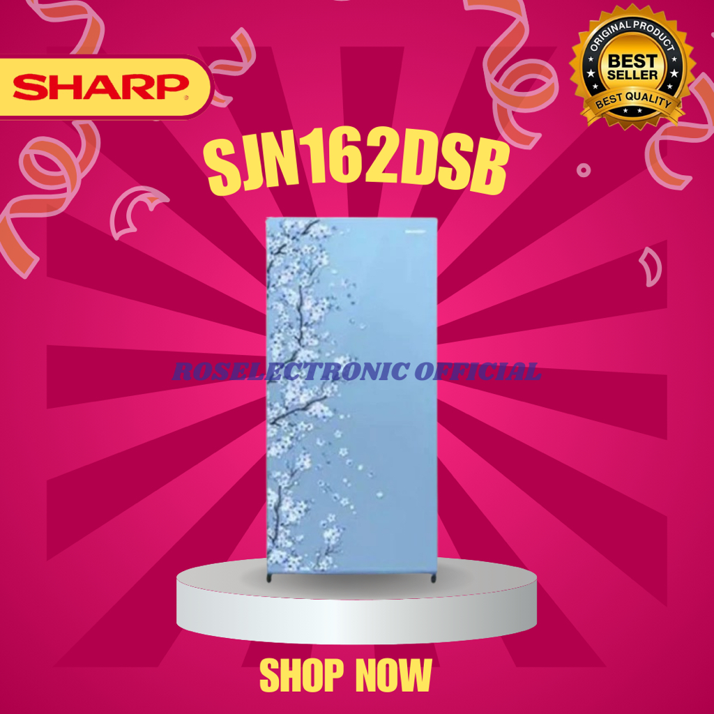 KULKAS SHARP 1 PINTU SJN162DSB 128L/SJN-162DSB/SJN 162DSB/LOW WATT MURAH/ 100%%% ORIGINAL BERGARANSI