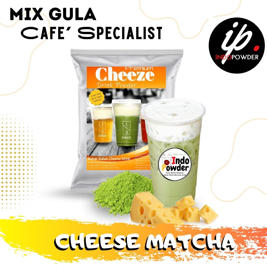 

Indopowder - Bubuk Minuman CHEESE GREEN TEA 1Kg Untuk Cafe, Waralaba dan Usaha Minuman Kekinian