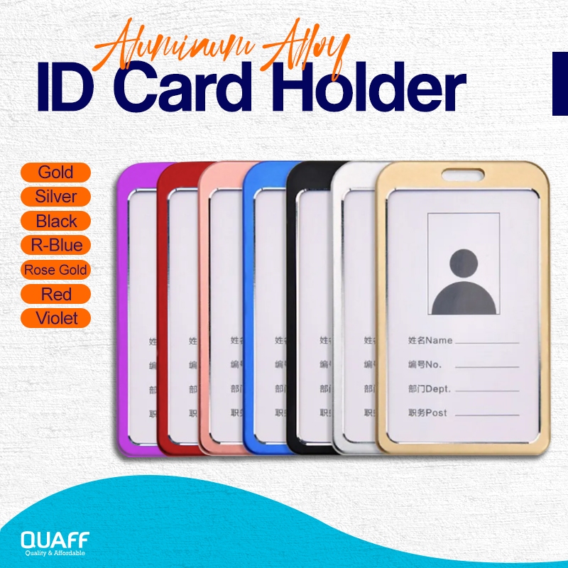 

Tempat Kartu Id Card Aluminium Tampilan Clear 2 Sisi Id Card Aluminium Potrait Photocard