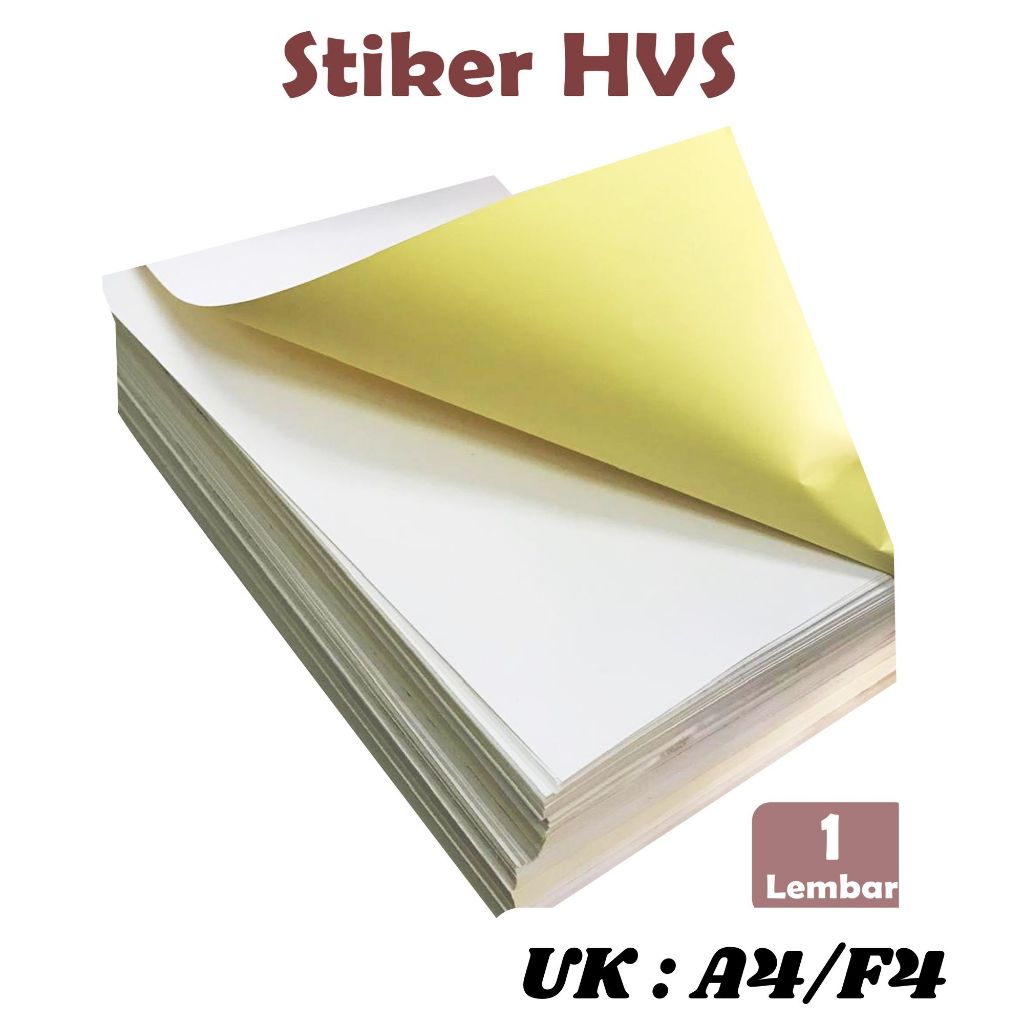 

STIKER HVS DOFF / TIDAK KILAT UKURAN A4 DAN F4 , 1 LEMBAR