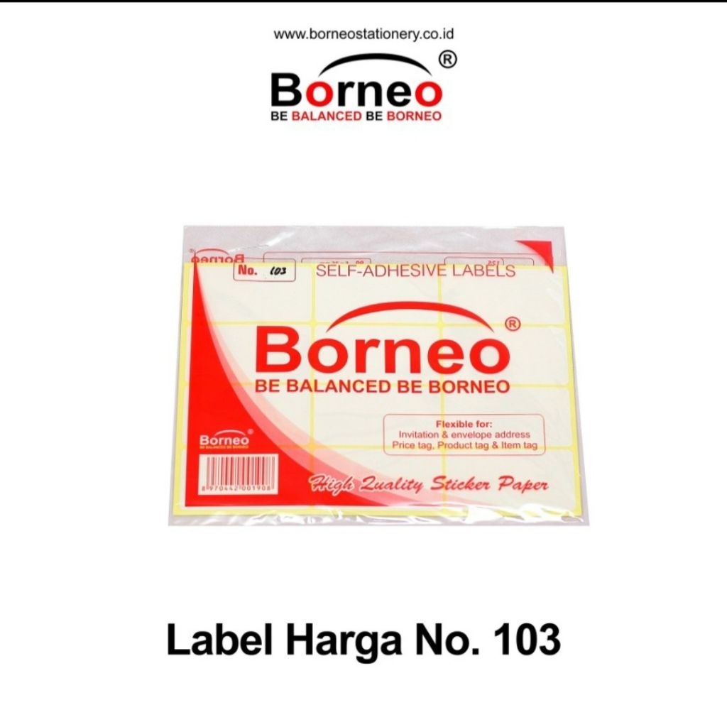 

STICKER LEBEL BORNEO / Lebel Harga / Lebel Nama 99 103 104 108 111 112 113