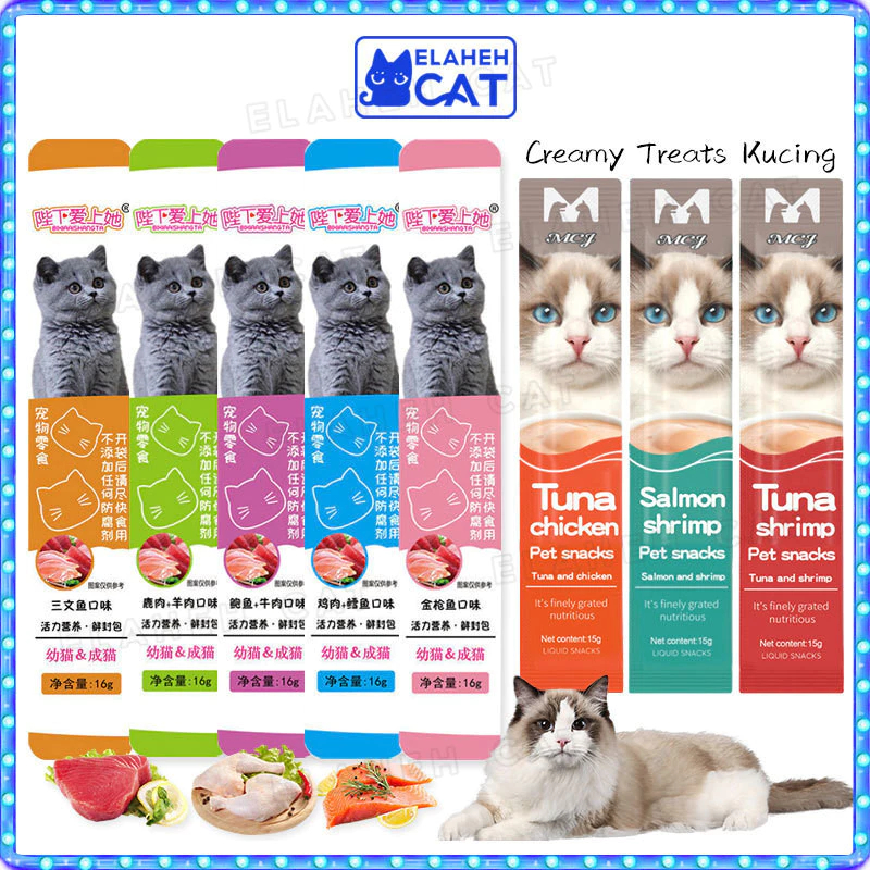PEIEN BIXIA FAENBEI PEIEN URCHIN ISTHAR MIXI CAT LIEBAO SOPO KALA Pet 15 Gr Creamy Cat Treats Snack 