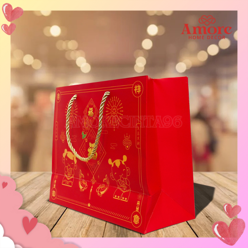

PaperBag Hadiah Kado Sangit 33CM x25CM x12CM / Seri tas Imlek / Paper Bag Tas kertas / PaperBag premium / Tas Hampers Imlek