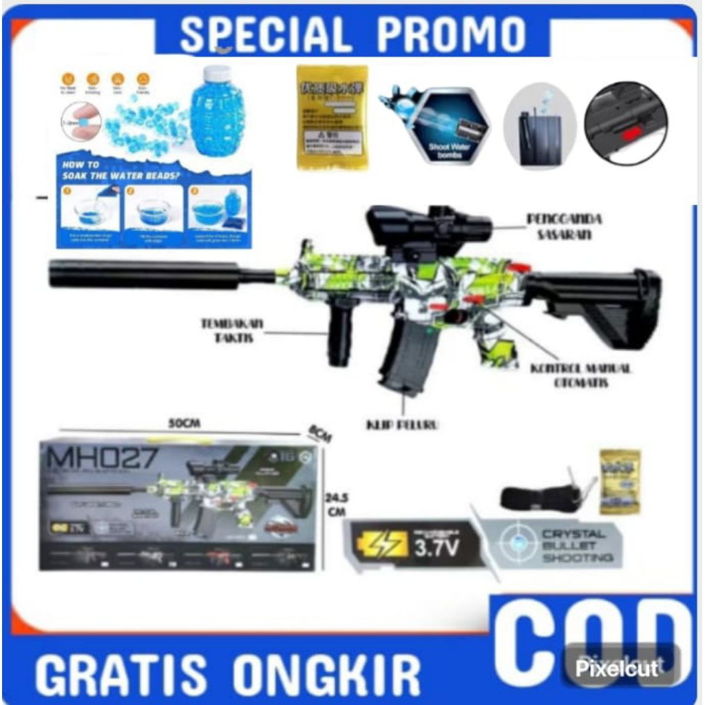 Mainan Anak Luar Ruangan Water Gell Eletrick ABS SNI/MAINAN PISTOL PISTOLAN TEMBAK TEMBAKAN  ANAK LA