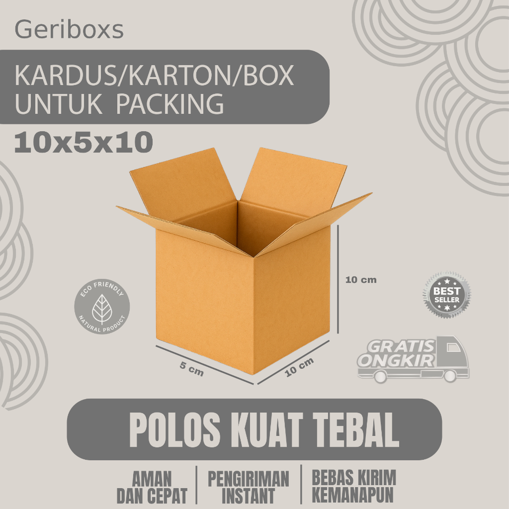 

KARTON BOX UKURAN 10X5X10 KARDUS PACKING TERMURAH KARDUS CURRUGATED