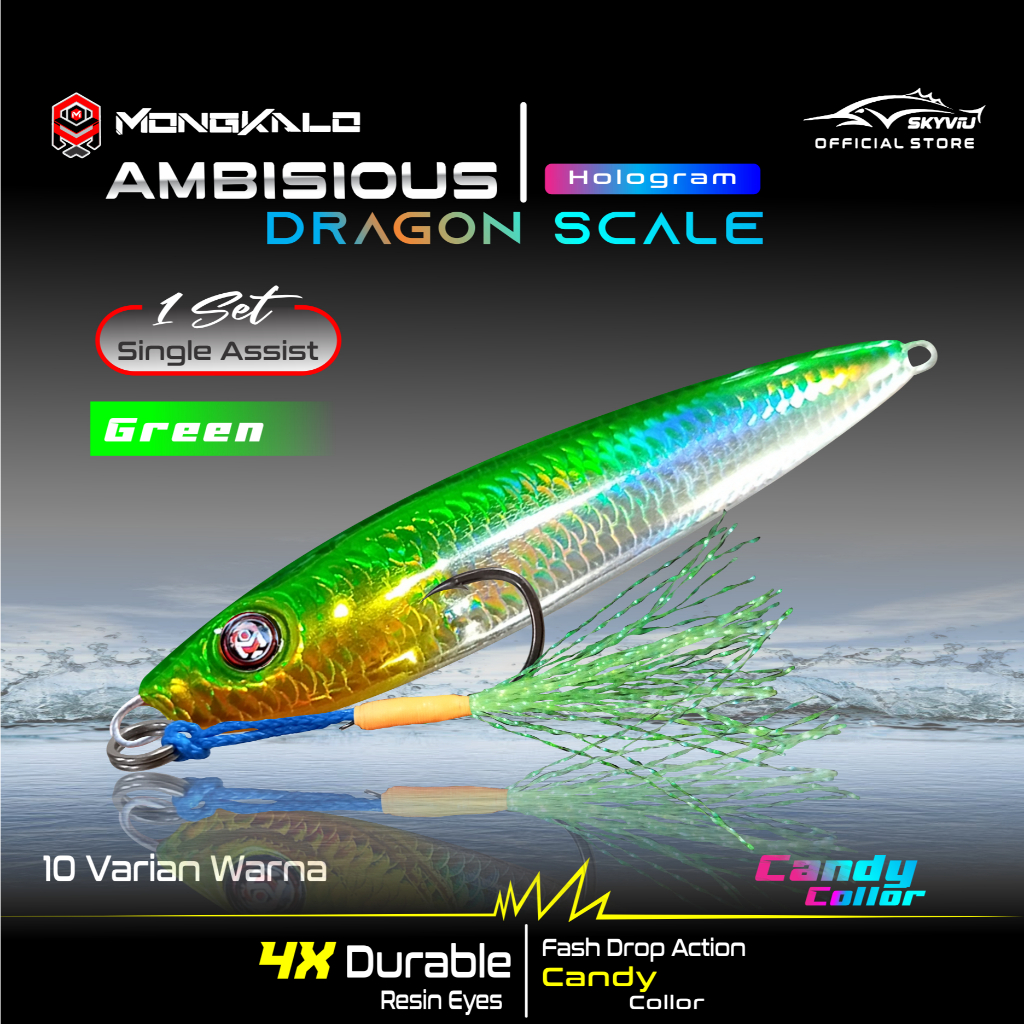 Mongkalo Ambisious Sisik-Kecil noGID noMotif Candy 20 Hijau