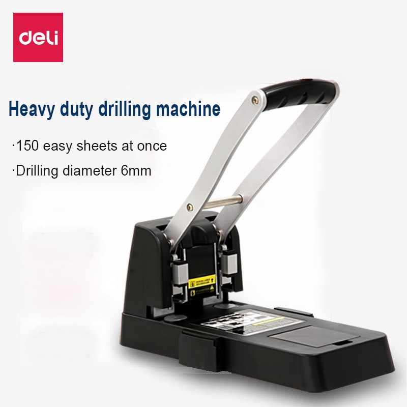 

Deli 0150 Hitam Tahan Lama Punch Manual Penghemat Tenaga Kerja Dapat Menusuk 150 Lembar untuk Kantor Keuangan