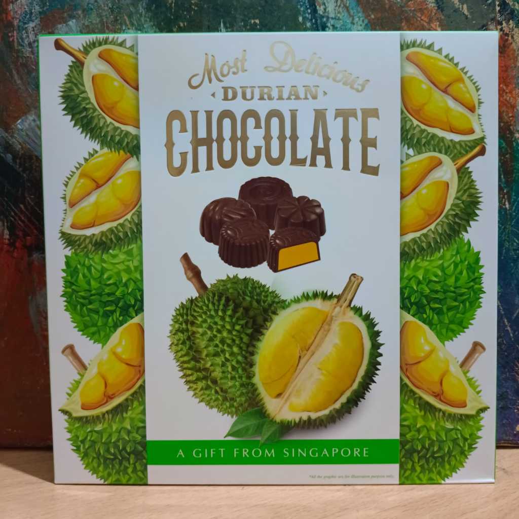 

Qfchoco 100gr Most Delicious Durian Praline Chocolate Gift From Singapore Coklat Duren