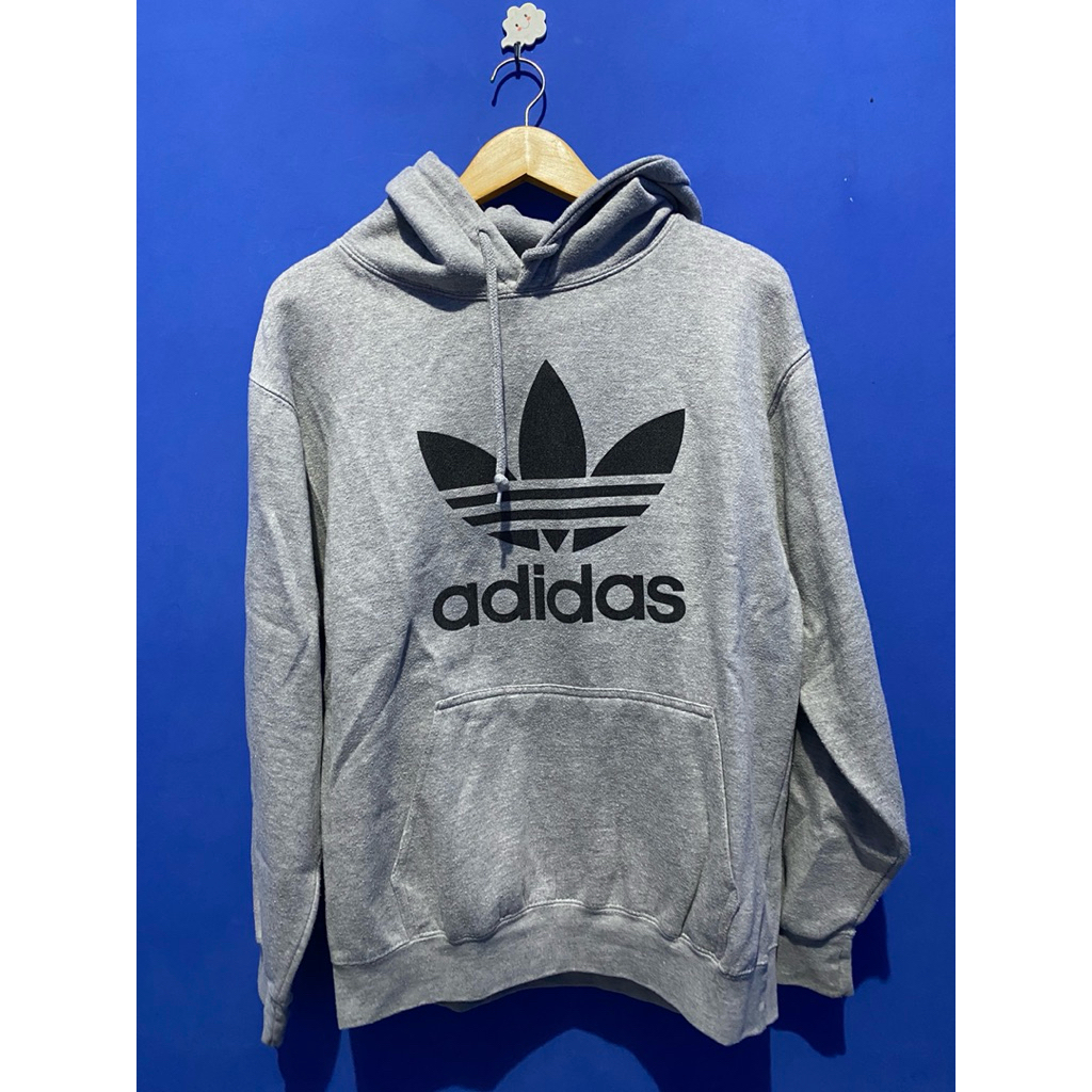 Adidas hoodie pullover Trefoil big logo (Used) 100% original