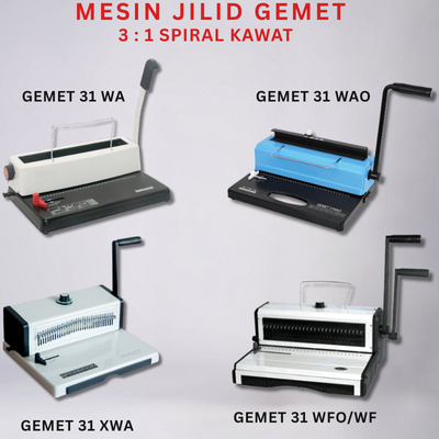 Mesin Jilid Gemet | Binding GEMET | Mesin Jilid Buku | Mesin jilid F4 & A3 | Mesin Jilid Spiral