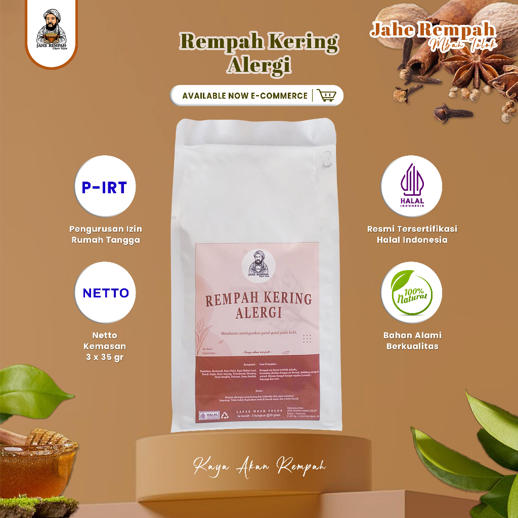 

RACIKAN REMPAH KERING UNTUK MENGATASI SEMUA ALERGi 100% HERBAL RESEP DARI LELUHUR JAWA