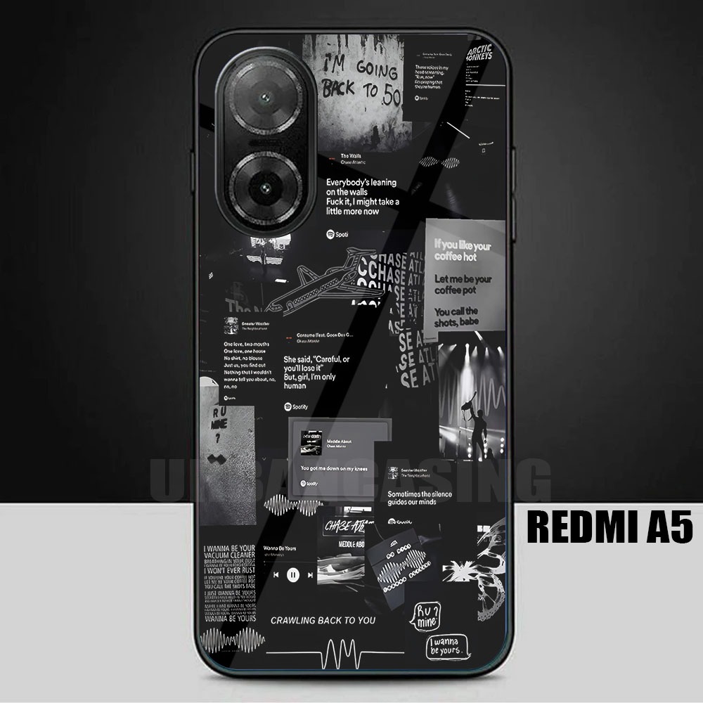Softcase Glass Kilau For Xiaomi Redmi A5 Terbaru - Casing Hp For Redmi A5 - Motif Aesthetic M07