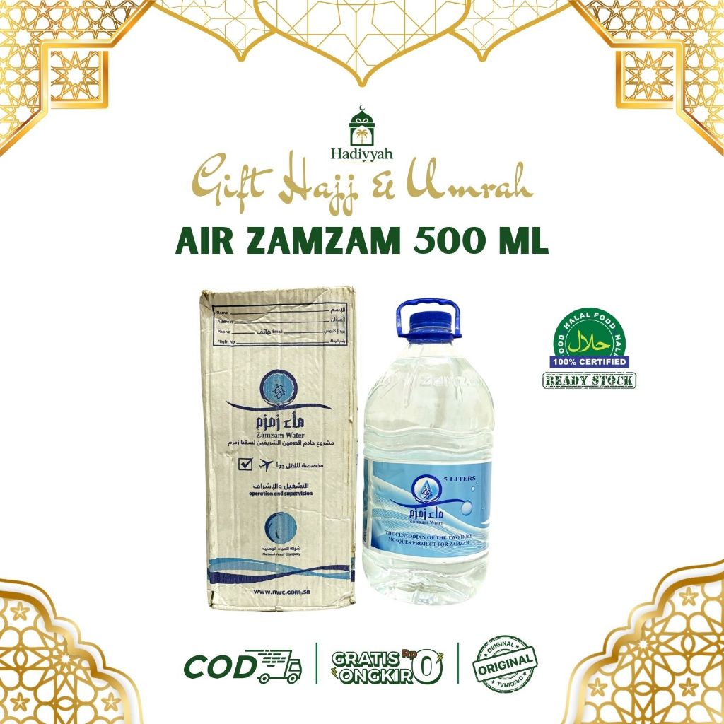 

HADIYYAH Oleh-oleh Haji dan Umroh Air ZamZam 500 LTR | Oleh-oleh Premium Fresh dan Berkualitas