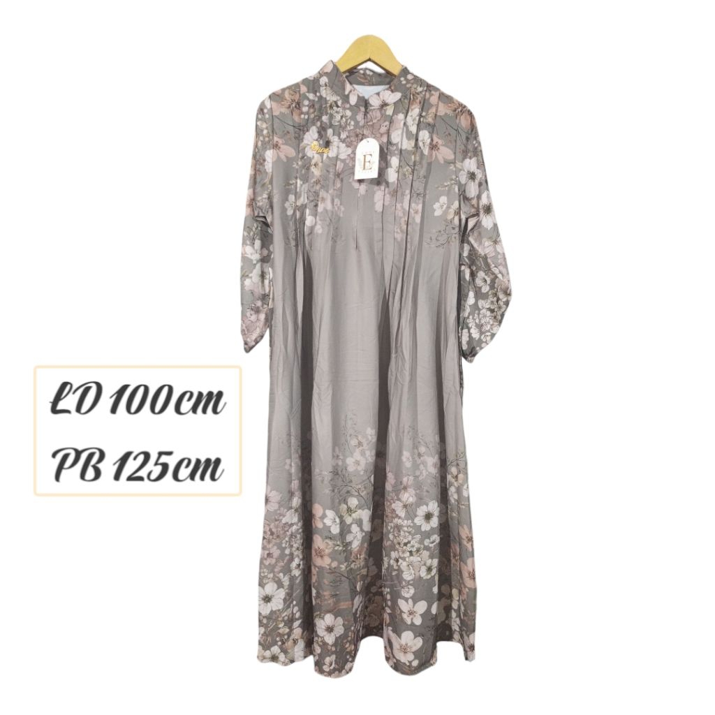 Gamis EMOS Rayon Premium Remaja Abu LD 100cm
