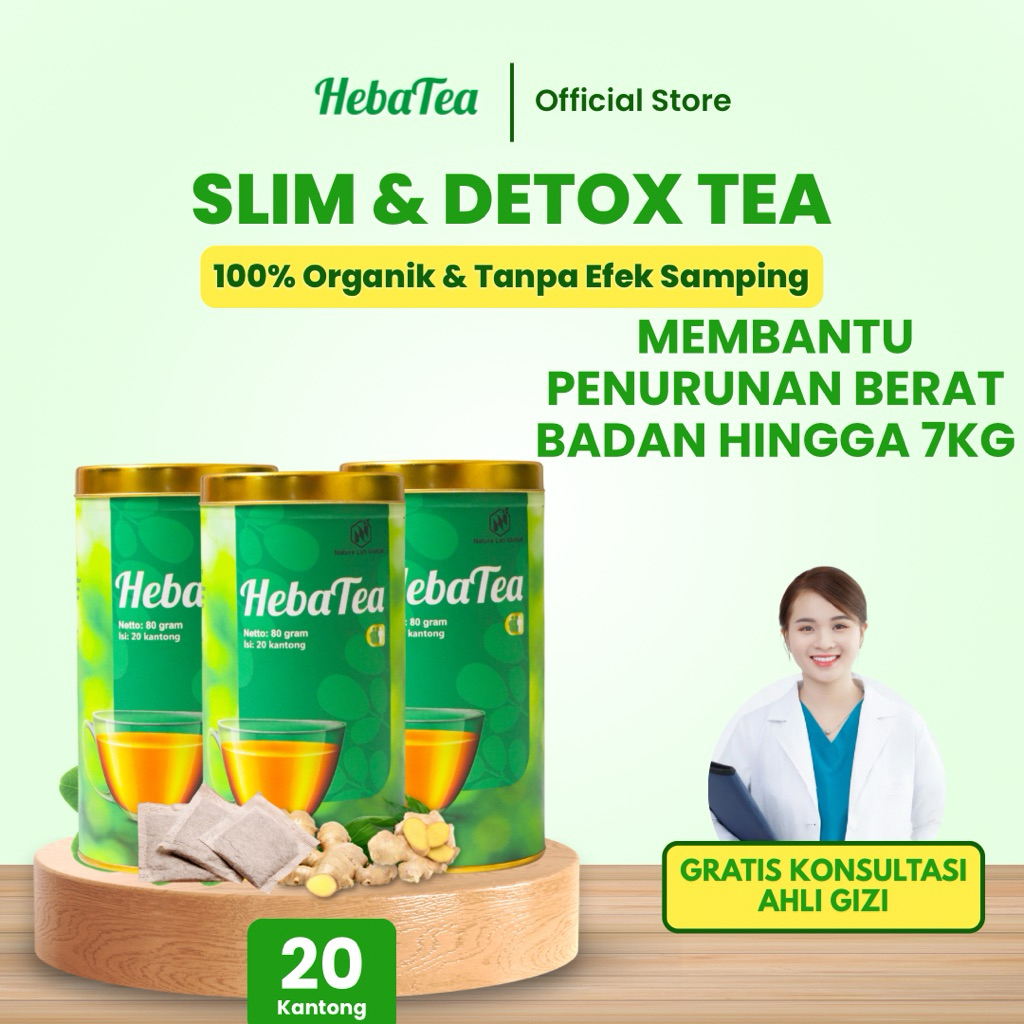 

(Paket 3) Hebatea Teh Herbal Dengan Formula Terbaru Mampu Membakar Lemak 5x Lebih Kuat