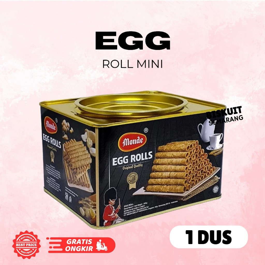 

Egg Roll Mini 300 gr Monde Egg Roll 1 KARTON Isi 6 Kaleng Mini