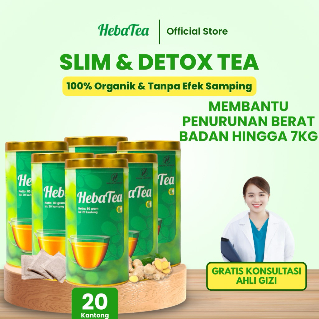 

(Paket 6) Hebatea Teh Herbal Dengan Formula Terbaru Mampu Membakar Lemak 5x Lebih Kuat