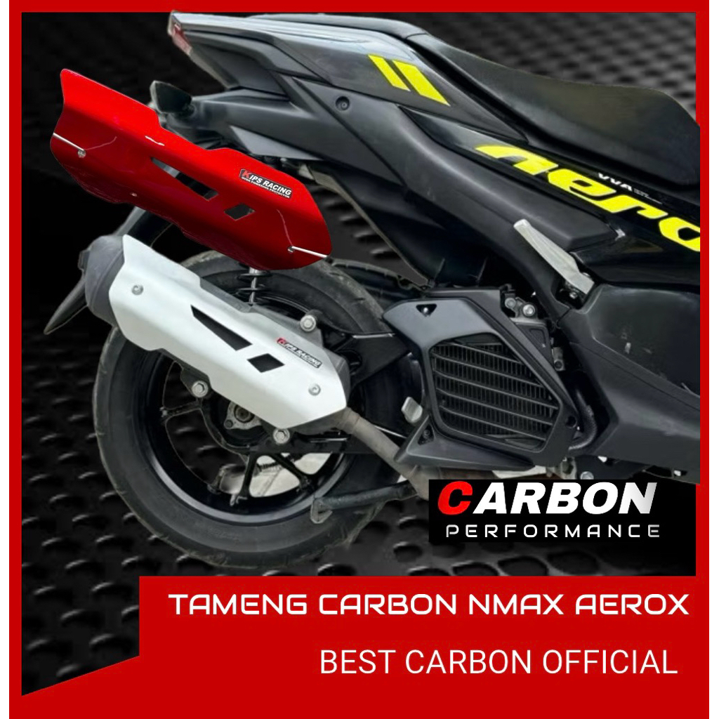 TAMENG KNALPOT AEROX MODEL KIPS RACING ▪️tutup knalpot aerox new nmax newbahan kuat anti pecah varia