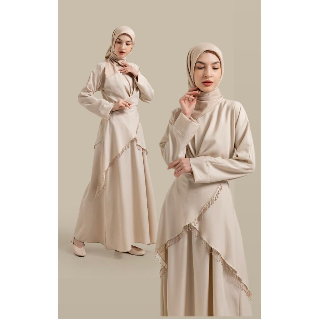 Ophelia abaya - clean outfit abaya style | abaya wanita elegan bahan premium by 4season hijab