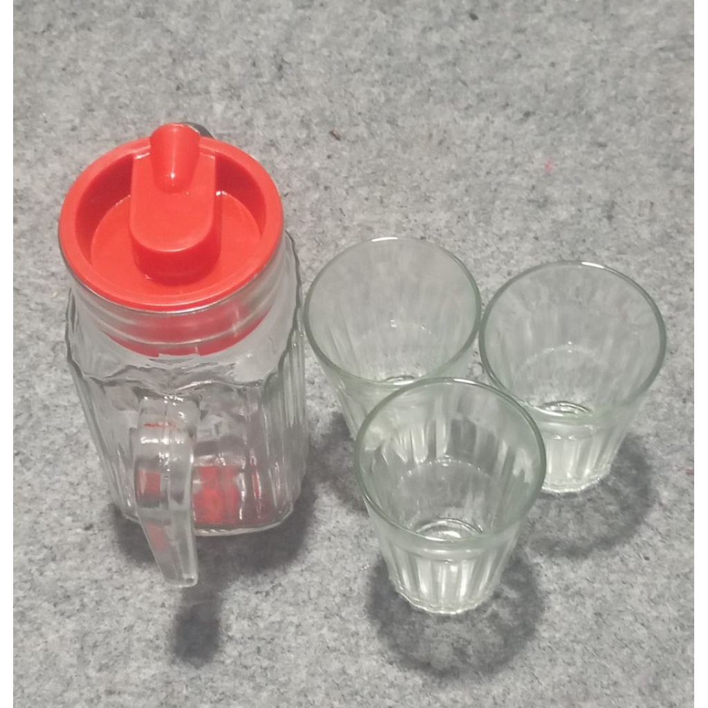 TEKO 1 +  gelas 3 biji satu set