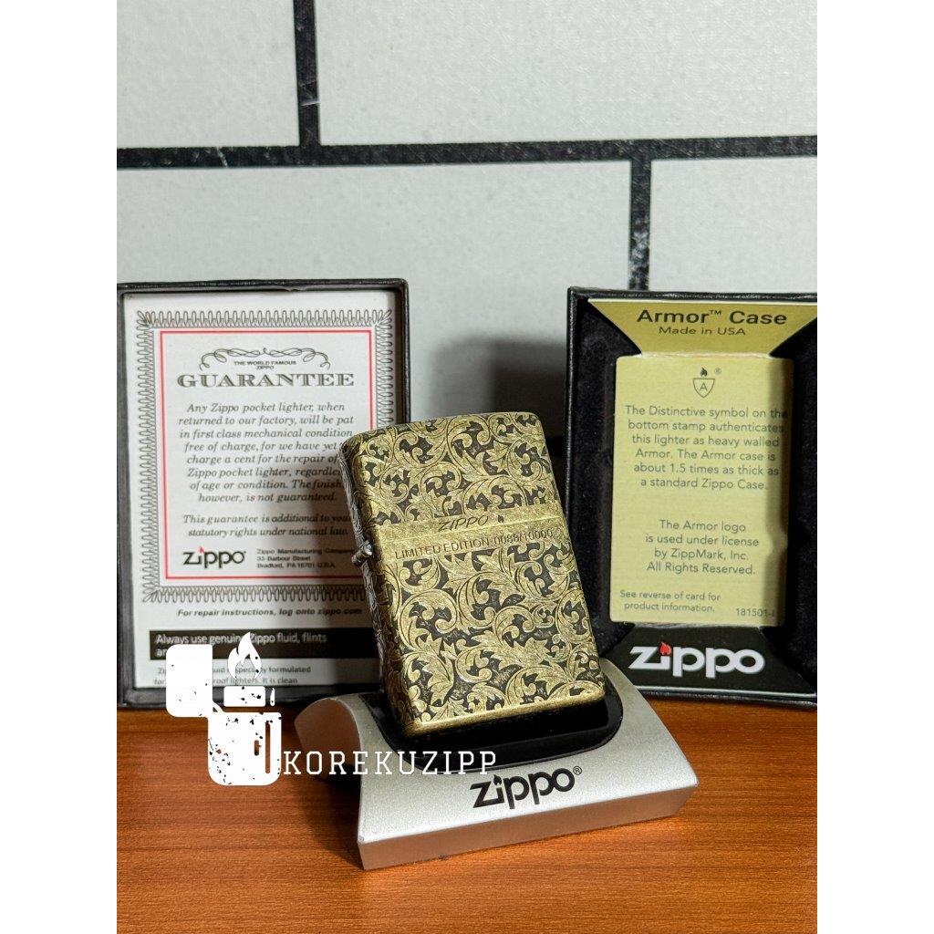 ZIPPO FULL ENGRAVE 5 SIDE PING SOUND WITH SEAL ORANGE