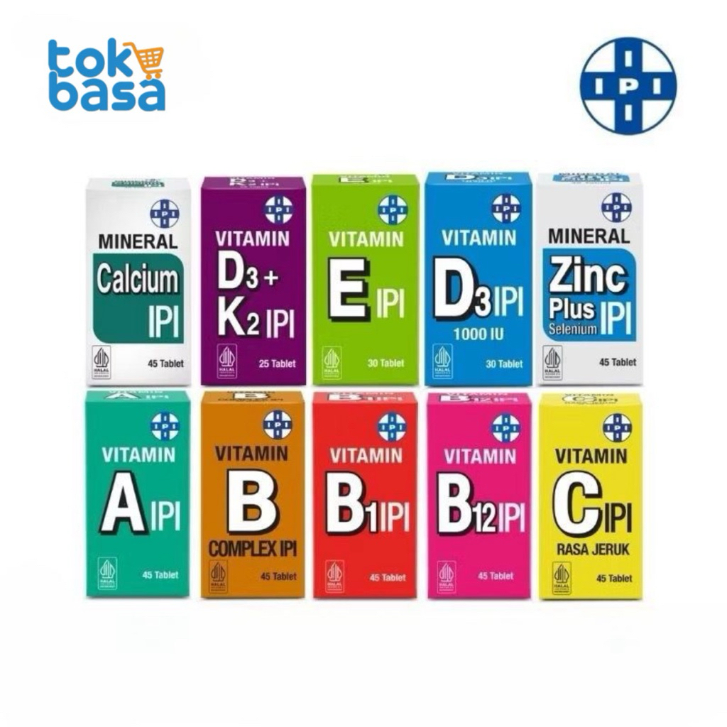 Vitamin IPI A, B1 , B12, B Complex, C, D, E, Zinc