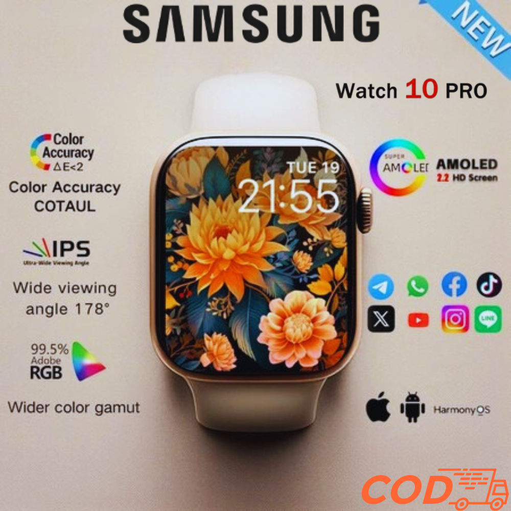 Samsung Watch 10 Pro Max Smartwatch Series 10 Touch Screen Bluetooth Call Custom Wallpaper Jam Tanga