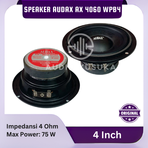 SPEAKER AUDAX AX 4060 WPB4 WOOFER 4 INCH AUDAX AX4060 75W ORIGINAL