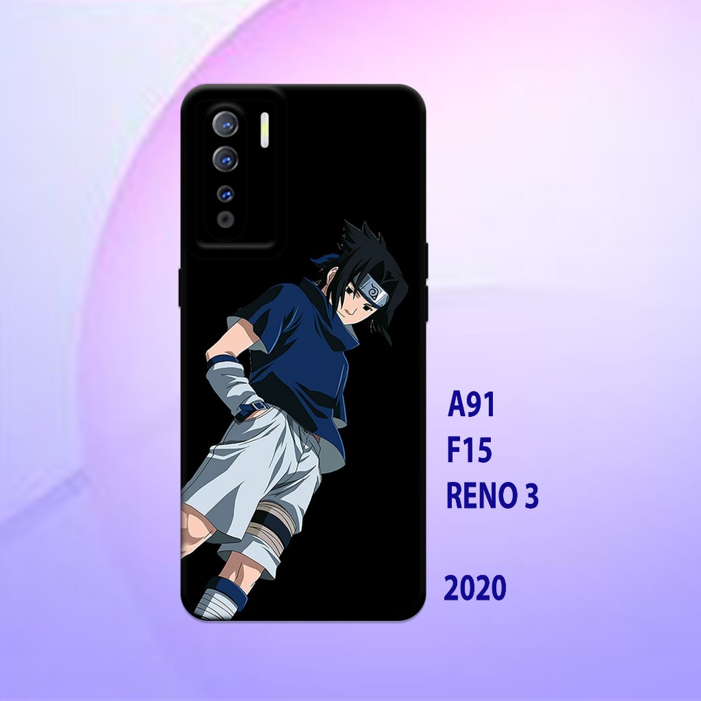 Silikon oppo A91 - oppo F15 - oppo Reno 3 _Casing case Proteksi HP bahan Lentur Tebal Hitam bening