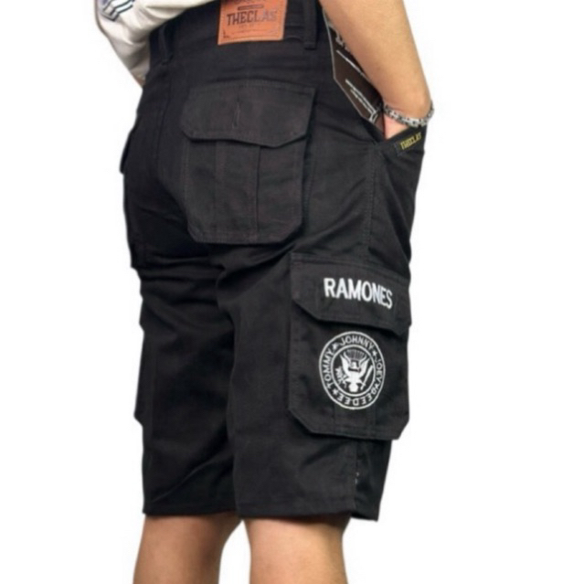 CARGO BIG SIZE 27-42 - CELANA PENDEK CARGO PDL TERBARU / CELANA CARGO PENDEK BORDIRAN BAND ROCK META