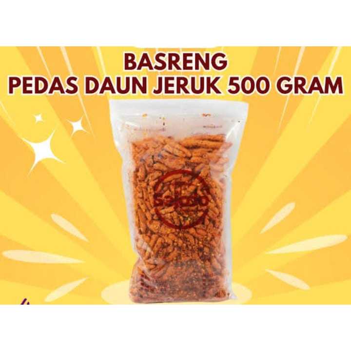 

A75 sajodo basreng daun jeruk pedas 500gr,1kg